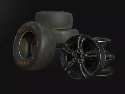 Tyre and Rim 3D model