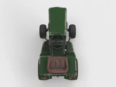 vintage riding lawn mower 3D model