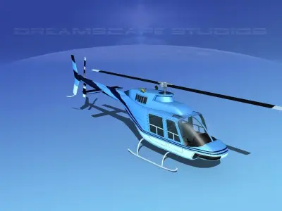 Bell 206 Jet Ranger V09 3D model