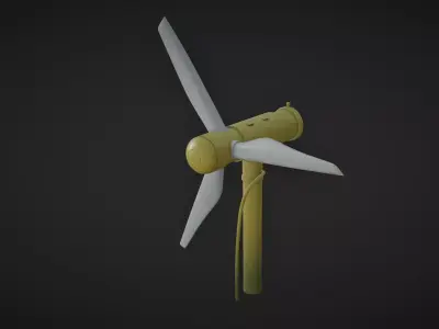 Underwater Wave Energy Collector Low-poly 3D model
