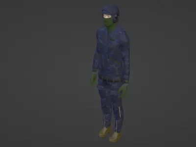 Soldier IV Low-poly 3D model