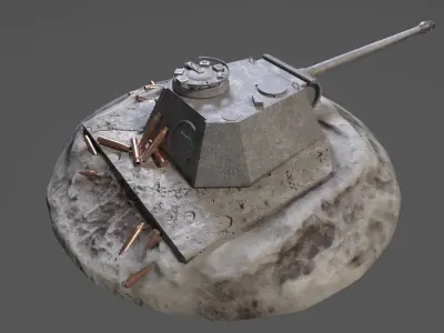 Pantherturm III Low-poly 3D model