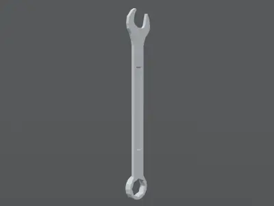 Low Poly Cartoon Wrench Low-poly 3D model