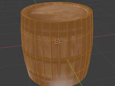 Barrel wooden Free low-poly 3D model
