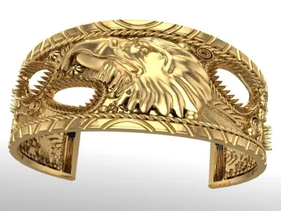 eagle bracelet 3D print model