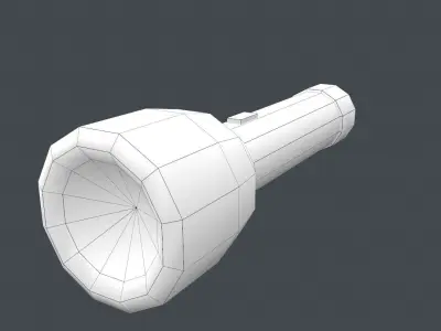 Torch light low poly Low-poly 3D model