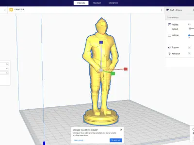 Knight  Sculptural figure for print 3D print model