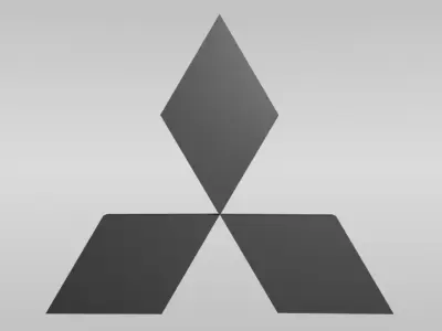mitsubishi logo 3D model by dragosburian