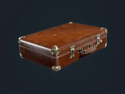 Suitcase Luggage Travel Briefcase Low-poly 3D model