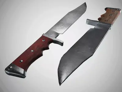 Knife Survival Hunting  Low-poly 3D model