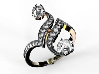 Antique DGNL Ring 3D print model