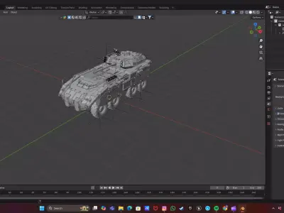 armored vehicle  Low-poly 3D model
