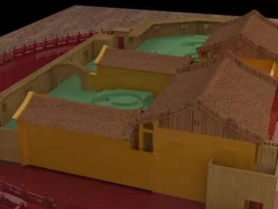Chinese ancient house 3D model 2
