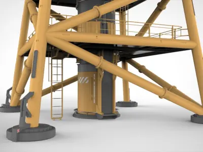 Sci fi platform 1 3D model
