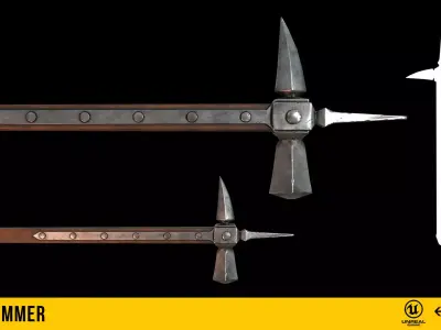 War Hammer Low-poly 3D model order