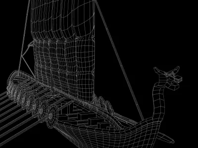 Vikings Ship v1 Low-poly 3D model