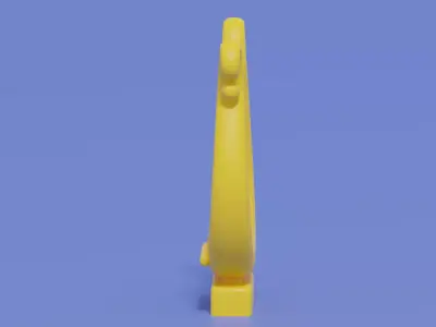 Cartoon Golden Harp 3D model purchase