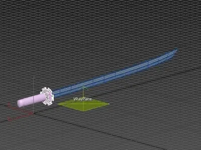 Samurai sword 3D model