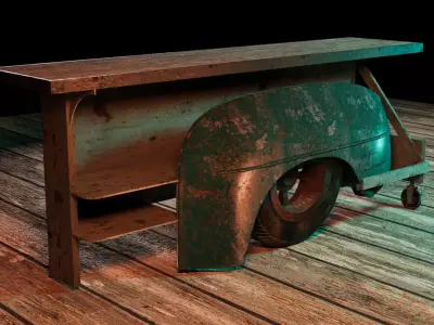 Table- Vehicle desk bed 3D model