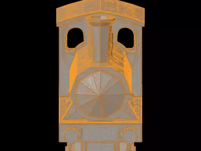 Low Poly Freight Engine 3D Print Model 3D print model