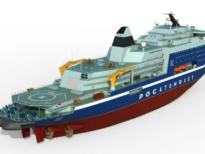 Icebreaker Lider Project 10510 3D model