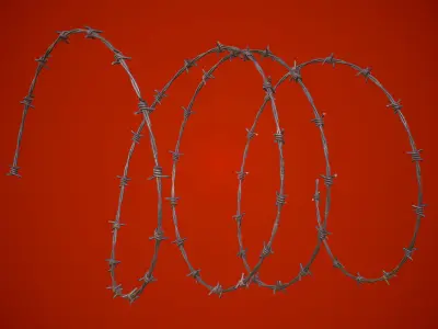 3D Barbed Wire Low-poly 3D model