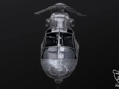Z-9 Helicopter PBR 3D model Low-poly 3D model