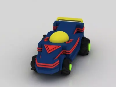 futuristic race car  3D printable model   3D print model