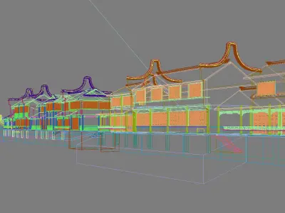 Chinese Style Architecture 3D model 10