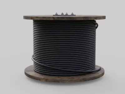 Cable Reel 2 Low-poly 3D model