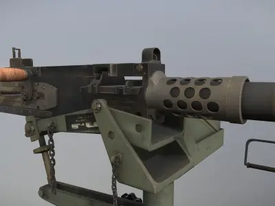 Browning M2 Low Poly Low-poly 3D model purchase