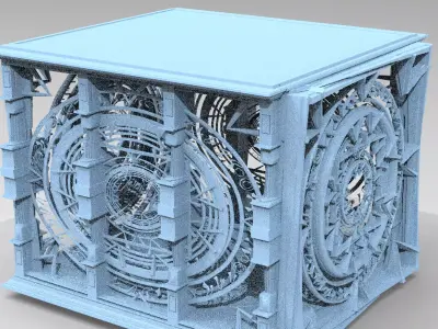 Observatory Baroque Cube temple 1  3D model