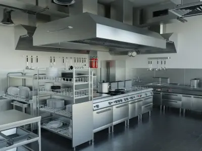 Commercial Kitchen v3 3D model
