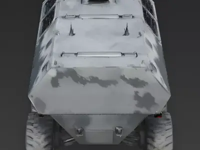 Heavy Armored 6x6 Mountain SUV 3D Model Low-poly 3D model