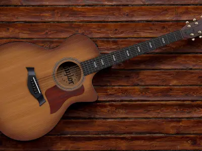 Guitar Low-poly 3D model