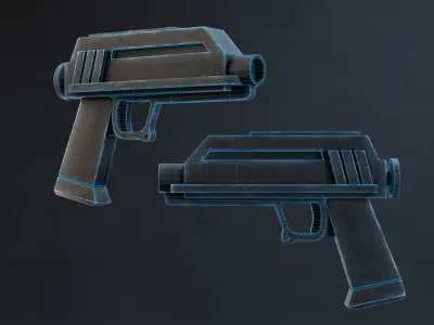 DC-17 Blaster Pistol Free 3D model