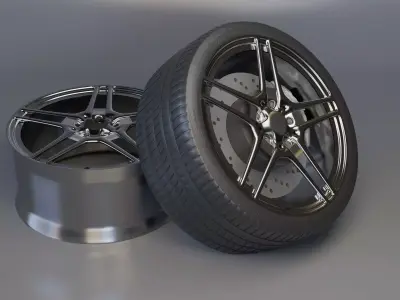 luxury sport car wheel Free 3D model