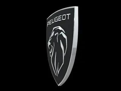 peugeot new logo 3D model