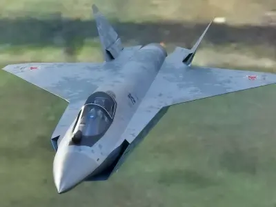 SU 75 Checkmate with cockpit-Rigged-High resolution textures Low-poly 3D model