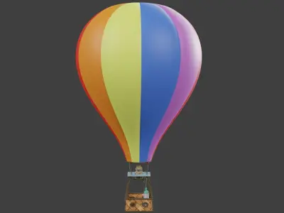 Hot Air Balloon 3D model 12