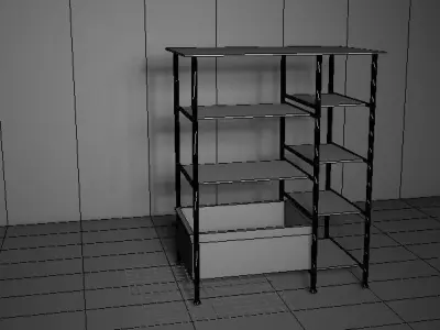 furniture cupboard Low-poly 3D model