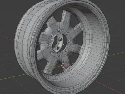 Wheel rim for SUV F250 F350 Low-poly 3D model