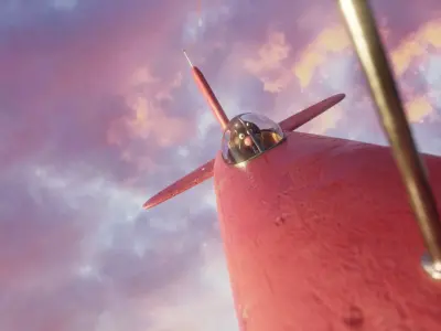 combat aircraft MU-7 3D model