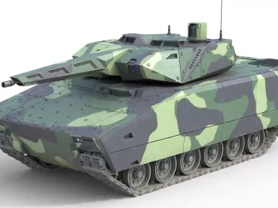 Lynx KF41 tank Low-poly 3D model