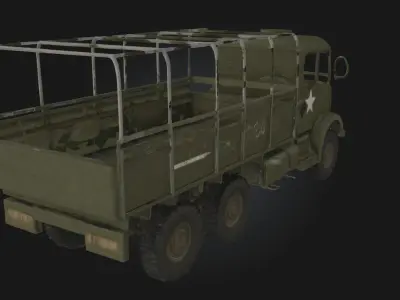 Military Cargo Truck  Armored Transport Vehicle Model 3D model