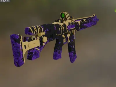 weapon gun 2 Low-poly 3D model