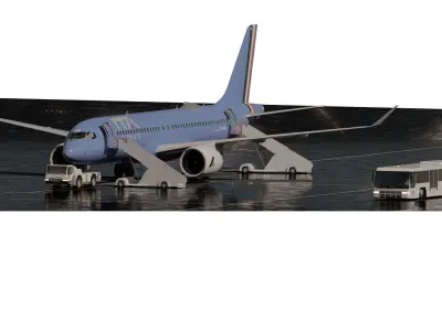 Airbus A220-300 3D model