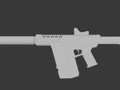 Machine gun 3D Model 3D model