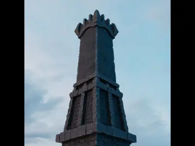 Medieval Castle Structure - Tower C 3D model
