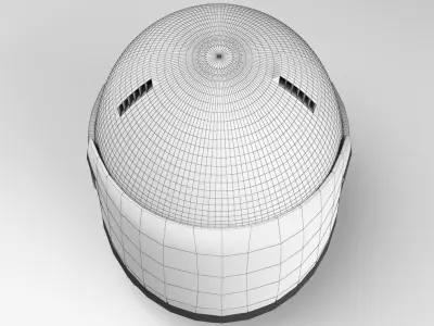 Helmet Black and Red 3D model